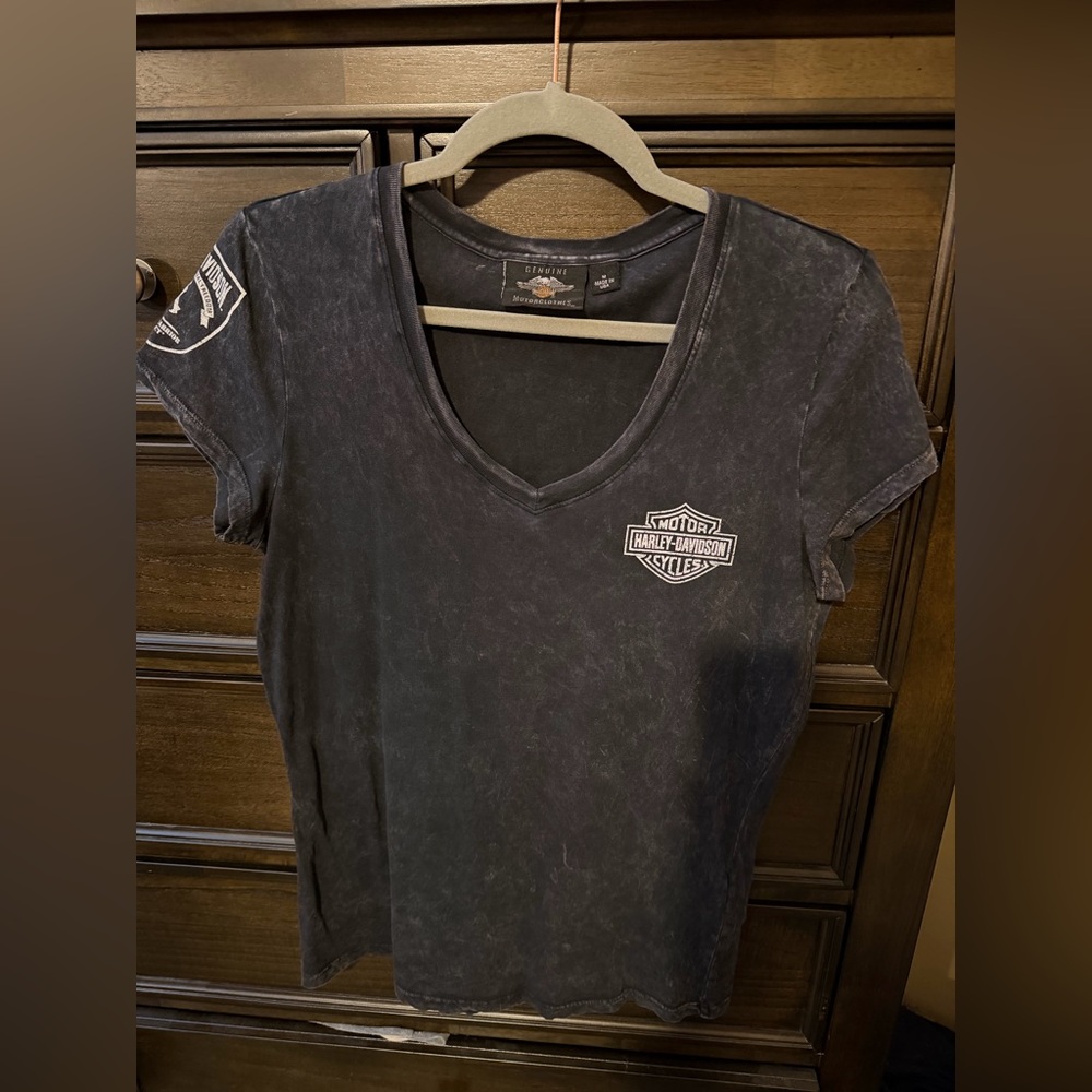 Harley-Davidson Women's Charcoal V-Neck Tee